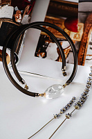 Колье (горный хрусталь, каучук, г/п: золото) Италия Perfetto