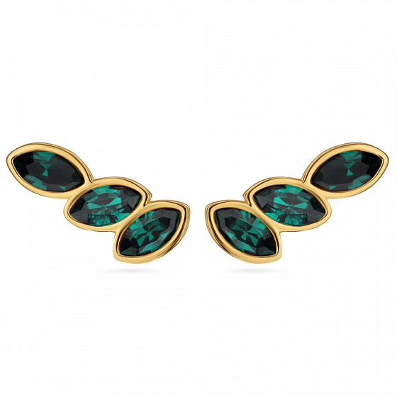 картинка Серьги Эдем (кристаллы зеленые, г/п: золото) Uvelina SW00 0110G-205E ювелирный  магазин Калина являющийся официальным дистрибьютором в России 