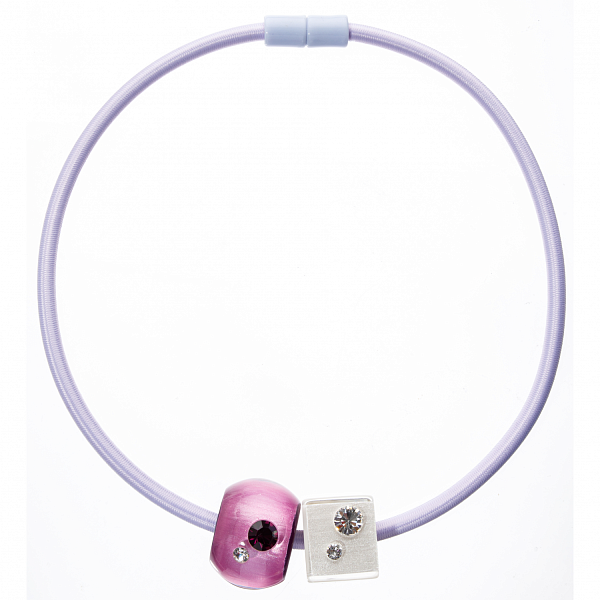 Колье Bliss inspiration (нежно-сиреневый, кристаллы, 2 шарма, 50 см) Голландия ZSISKA