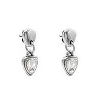 Серьги Ciclon 251606-66 (кристалл прозрачный, г/п: серебро, 2,7х1,2 см) Испания Amarre