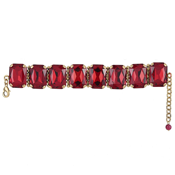 картинка Браслет Valentino Rosso (кристалл красный, 2.5х24 см) Италия Claudio Canzian 002 04 543 ювелирный  магазин Калина являющийся официальным дистрибьютором в России 