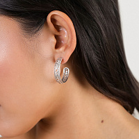 Серьги CORALIA (7 гр, 3 см, г/п: серебро) 12-32279 Франция Ori-Tao