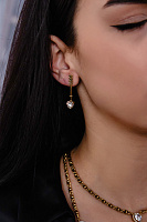 Серьги Сердца (кристаллы прозрачные, 3.7х0.8 см, 4 гр) Италия Claudio Canzian 002 02 912