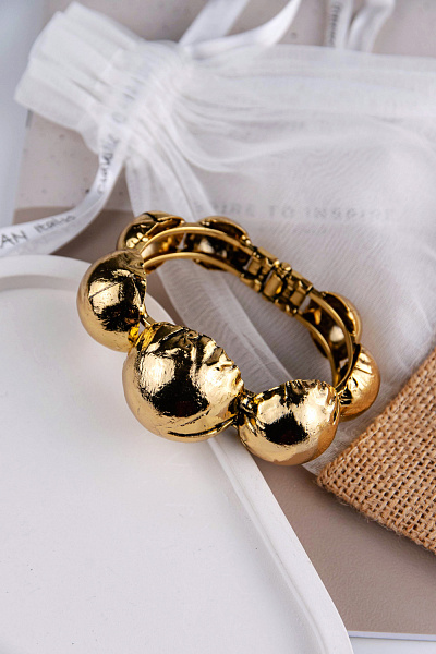 Браслет Сферы (г/п: золото, 3.1 см, до 19 см) Италия Claudio Canzian  002 04 525