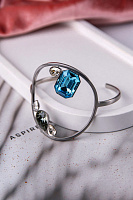 Браслет Sameera (кристаллы голубые, прозрачные, г/п: серебро, d 5.5) Греция K.Vassou KV25.2-30836S