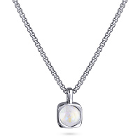 Кулон Теннис (Кристаллы белый опал хамелеон 8мм, 50-57 мм, г/п: родий) SW00 0010R-129P Uvelina