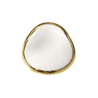 Кольцо (керамика ,белый г/п: золото,размер регул.1.8х1.8 см) Испания  01901004
