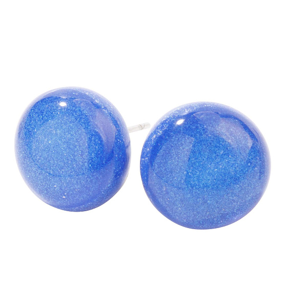 картинка Пусеты Colourful beads (синий, 1,2х1,2 см) Голландия ZSISKA ювелирный  магазин Калина являющийся официальным дистрибьютором в России 