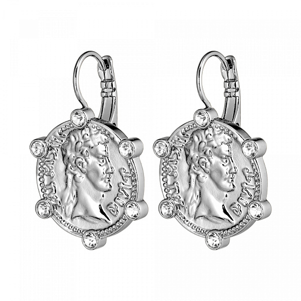 Серьги (кристалл прозрачный, г/п: серебро, 3х2см) Дания DYRBERG/KERN 440119