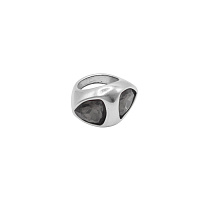 Кольцо Ciclon 251500-10-8 (кристалл графит, г/п: серебро, р.18-18.5) Испания Amarre