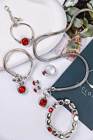 Браслет (кристалл красный, г/п: серебро, регулируется до 20р.) EMO130-03-2 Испания Ciclon Emotion