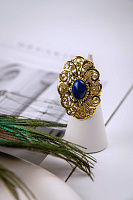 Кольцо (лазурит, кристалл синий, 4,6х3.1 см) Италия  Claudio Canzian 002 01 486