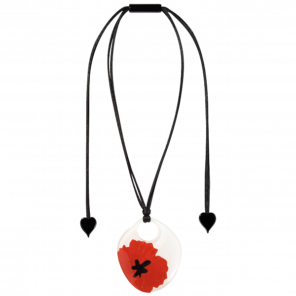 Колье Baila (белый, красный, дл.регулируется) Голландия ZSISKA