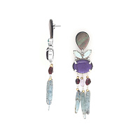Серьги Gotborg (Кианит, аметист, перламутр, гранат, ракушка) 12-90450 Франция Nature Bijjoux