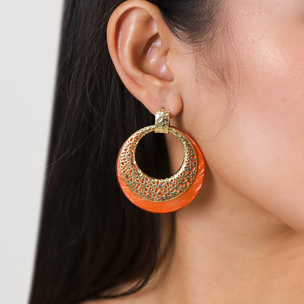 Серьги CORALIA  (19,2 гр, 5 см, г/п:золото) 12-32270 Франция Ori-Tao