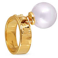 Кольцо (Майорка, 14 мм белая, г/п: золото, р.18) MG01 0031G-00R-8 Uvelina