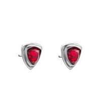 Серьги Ciclon 251608-03 (кристалл красный, г/п: серебро, 2х2,2 см) Испания Amarre