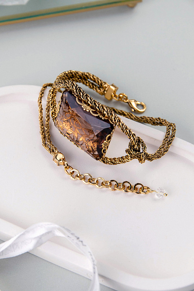 Браслет (кристалл цвета аметист,39.5х3.7 см) Италия Claudio Canzian 002 04 440