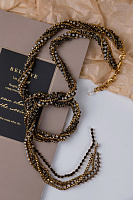 Колье Узел (серый,черный кристалл) Италия  Claudio Canzian  002 05 451