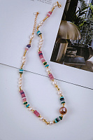 Колье (самоцветы, г/п: золото, 41+5.5 см) Ластория 021 05 065