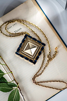 Колье Ромб (синие кристаллы) Италия  Claudio Canzian  002 05 441