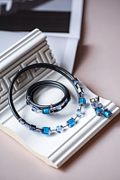 Колье Geo бирюзовый/серый Италия ENZO BENZO