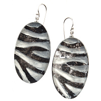 Серьги Lilith серый,4х2.3 см Голландия ZSISKA