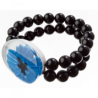 Браслет Baila (белый, синий, черный, на резинке) Голландия ZSISKA