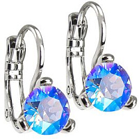 Серьги Livsa 7.5 mm  5540-0231-7846 Чехия Anabel Crystal