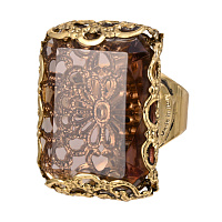 Кольцо (кристалл цвета аметист, 2,6х1,8х0,6 см) Италия Claudio Canzian 002 01 460