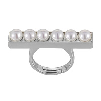 Кольцо (Майорка белая, г/п: родий, регулируется) Испания Madreperla 020 01 050