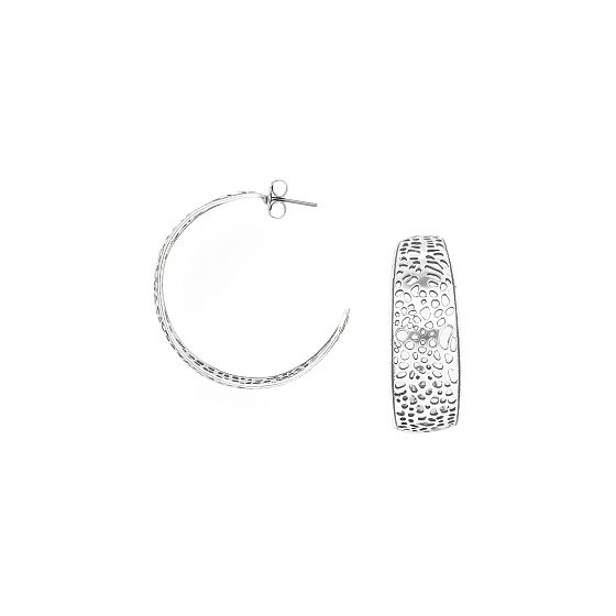 картинка Серьги CORALIA (13,6 гр, 3 см, г/п: серебро) 12-32276 Франция Ori-Tao ювелирный  магазин Калина являющийся официальным дистрибьютором в России 