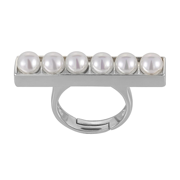Кольцо (Майорка белая, г/п: родий, регулируется) Испания Madreperla 020 01 050