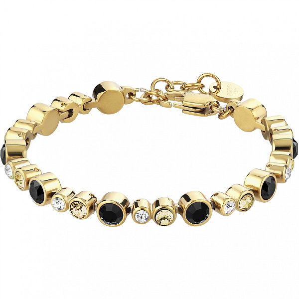 Браслет TERESIA (кристалл черный, медовый, г/п: золото 15-19 см, 5 мм) Дания DYRBERG/KERN 430069