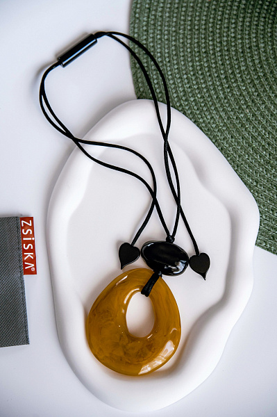 Колье Organic желтый регулируется 10х7,5 см Голландия ZSISKA