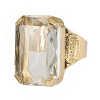 Кольцо Леденцы (кристалл прозрачный, 1,7х1,3см) Италия Claudio Canzian 002 01 255