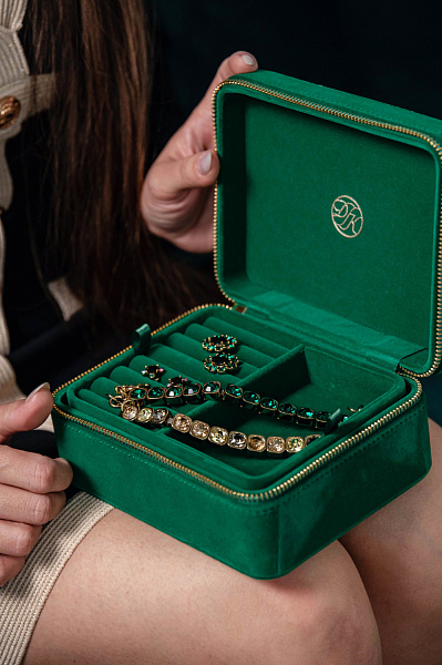 Бокс дорожный д/украшений зеленый DYRBERG/KERN Дания 11193