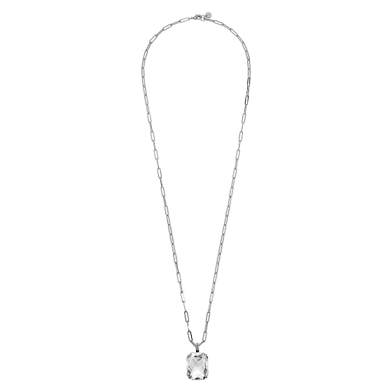 картинка Колье OCTA (кристалл прозрачный, г/п: родий, 50 см) Дания DYRBERG/KERN 460532 ювелирный  магазин Калина являющийся официальным дистрибьютором в России 