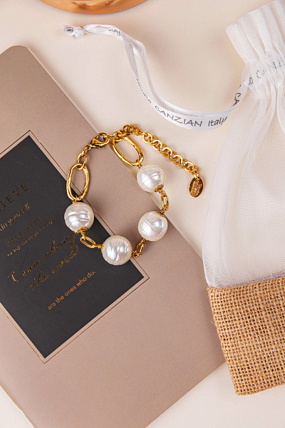 Браслет (Жемчуг Майорка, 18+7 см) Италия Claudio Canzian  002 04 268