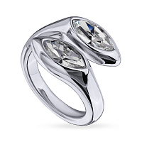 Кольцо Эдем (кристаллы белые, г/п: родий, р.18) Uvelina SW00 0110R-001R1-8