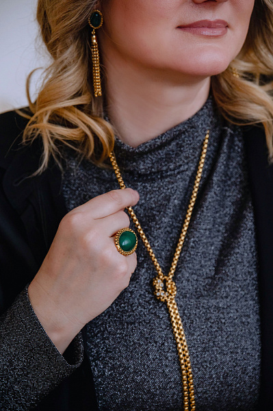 Кольцо (агат, 3,1х2,4 см) Италия Claudio Canzian 002 01 535