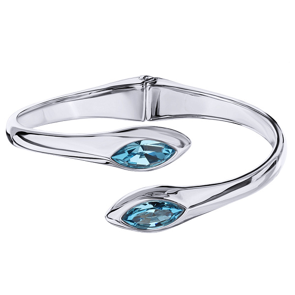 Браслет Эдем (кристаллы аквамарин, г/п: родий) Uvelina SW00 0110R-202B