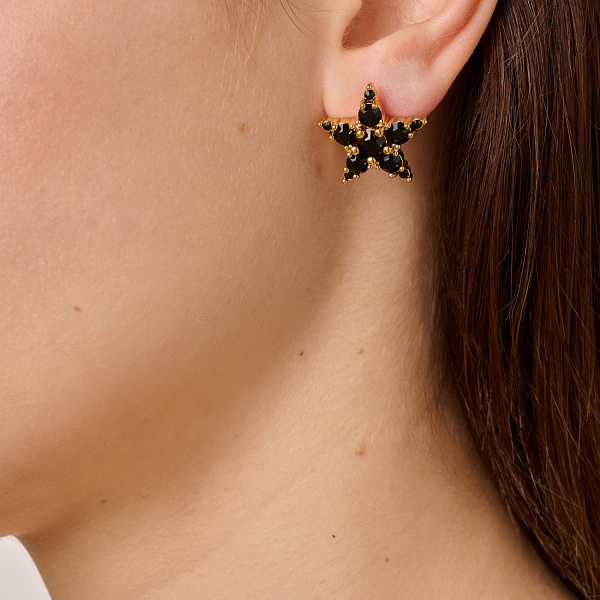 Серьги CANA (кристалл черный, г/п: золото) Дания DYRBERG/KERN 450021