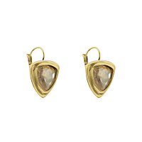 Серьги Ciclon 250601 (кристалл медовый,г/п: золото, 2,2х2 см) Испания Amarre