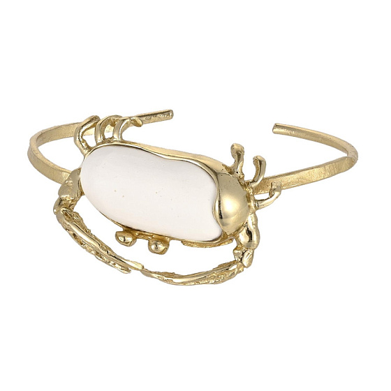 картинка Браслет Краб (ювелирная смола, г/п: золото, 4х3 см, регулируется) Греция Kalliope 022 04 042 ювелирный  магазин Калина являющийся официальным дистрибьютором в России 