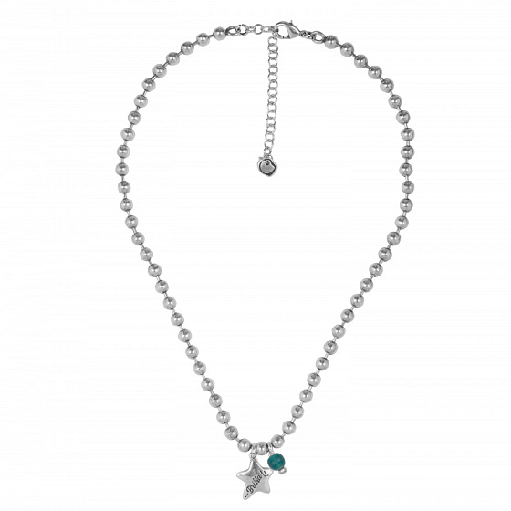 картинка Колье Brilla - Сияй (муранское стекло: бирюзовый, 47+6 см) 192829-12 Испания Ciclon Flella ювелирный  магазин Калина являющийся официальным дистрибьютором в России 