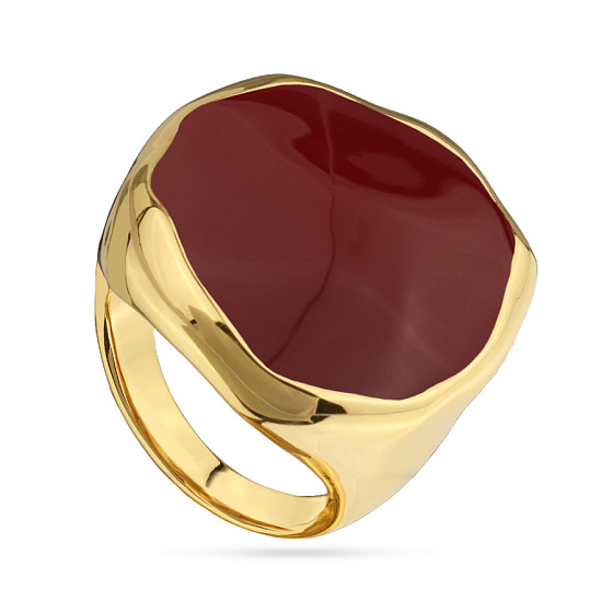 картинка Кольцо Палитра (эмаль бургурди, г/п: золото, р.18) BS05 0008GA-00R-8 Uvelina    ювелирный  магазин Калина являющийся официальным дистрибьютором в России 