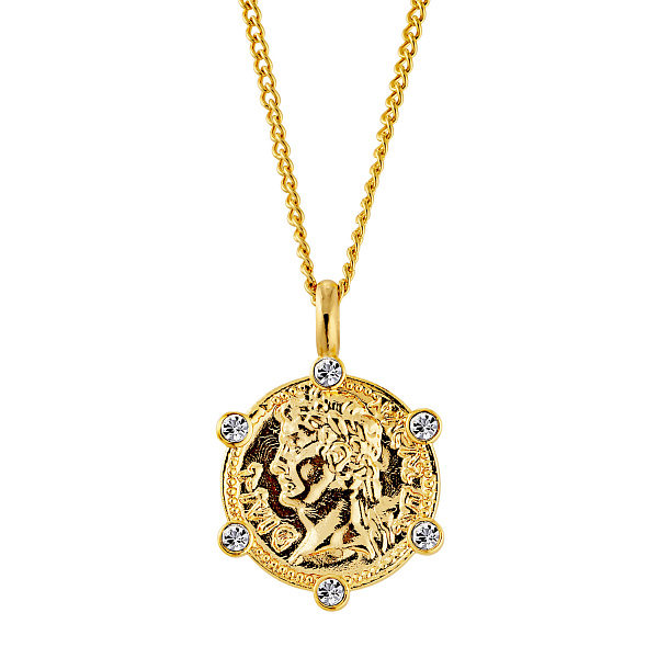 Кулон на цепочке (кристалл прозрачный, г/п: золото, 50 см) Дания DYRBERG/KERN 440117