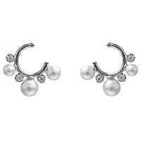 Серьги (Майорка, кристаллы: цирконий, г/п: родий, 1,8х1,9 см, 2 гр.) Испания Madreperla 020 02 084