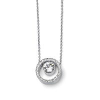 Колье Upside RH CRY (прозрачный 1,5х1,5 см, 40+6 см) 12077 Австрия Oliwer Weber